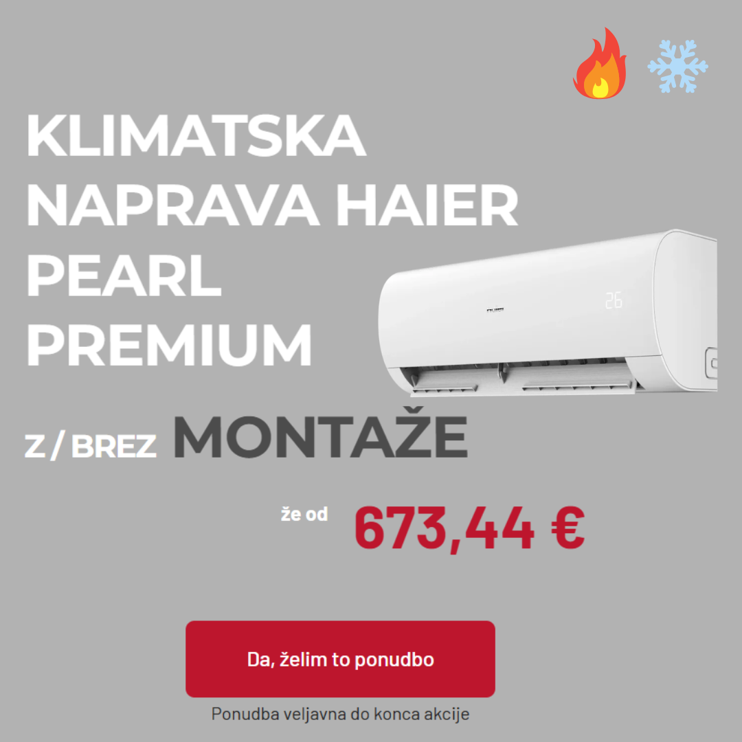 Izjemna ponudba - klimatska naprava Haier - z ali brez montaže