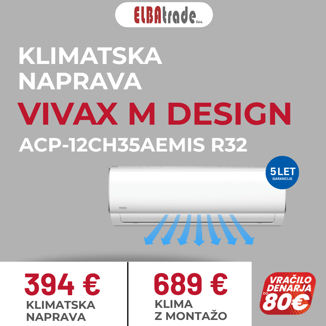 Klimatska naprava Vivax -M-design-acp-12ch35aemis-r32 z vračilom denarja